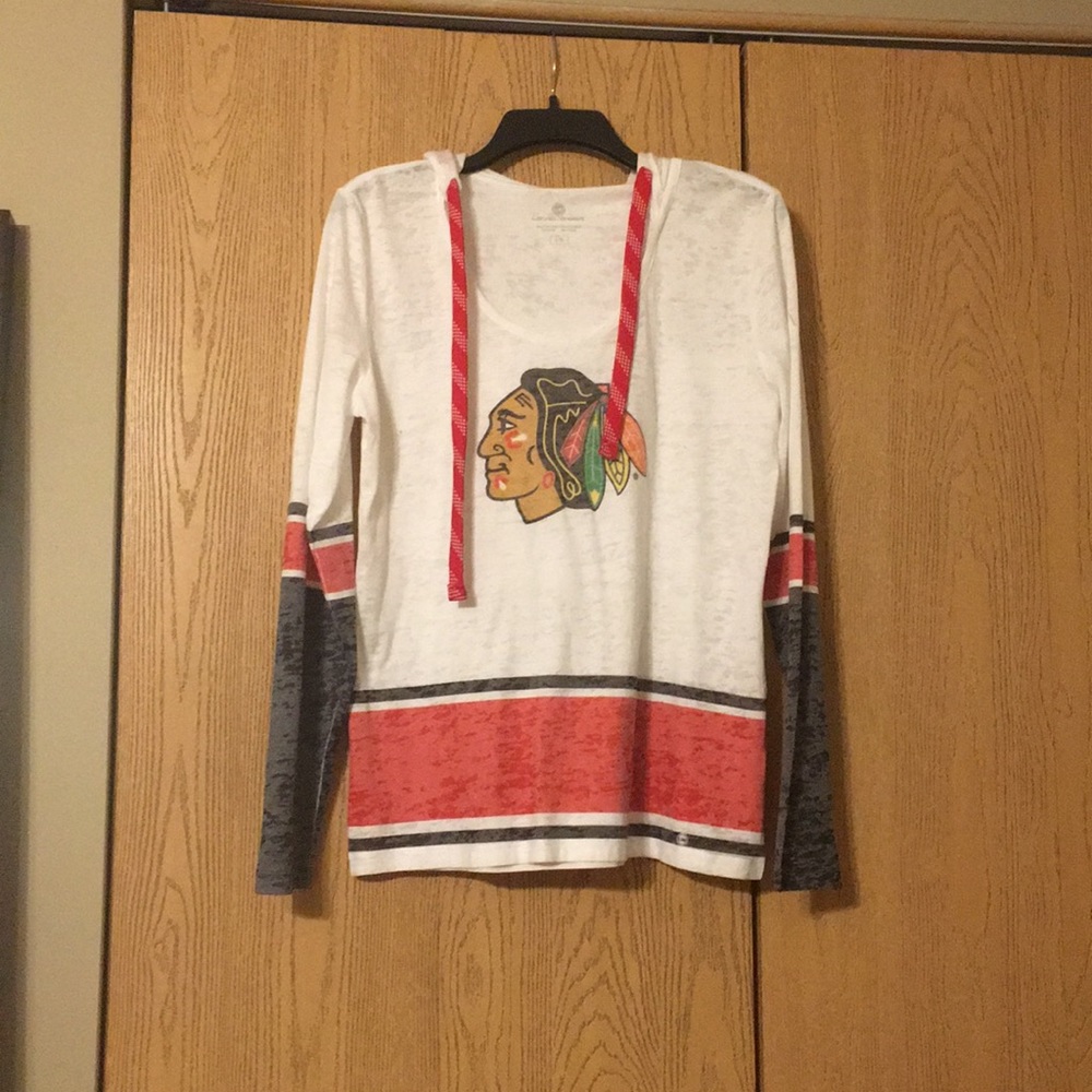 Chicago Blackhawks hooded long sleeve t shirt